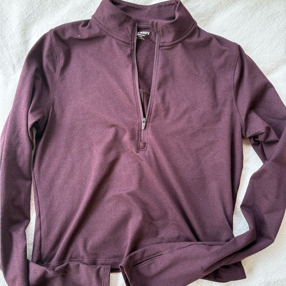 Old Navy CloudComfy Half-Zip Pullover in Plum